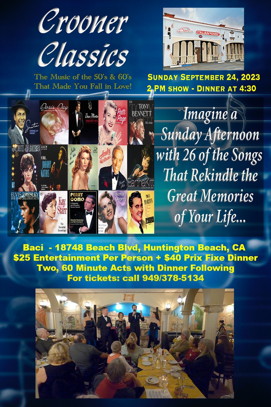 Crooner Classics by Nancy's Cabaret Sunday September 24th event photo