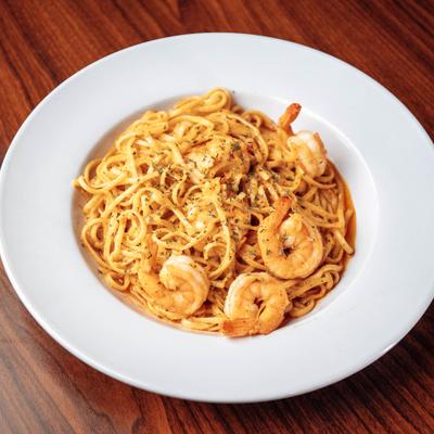 Shrimp pasta.