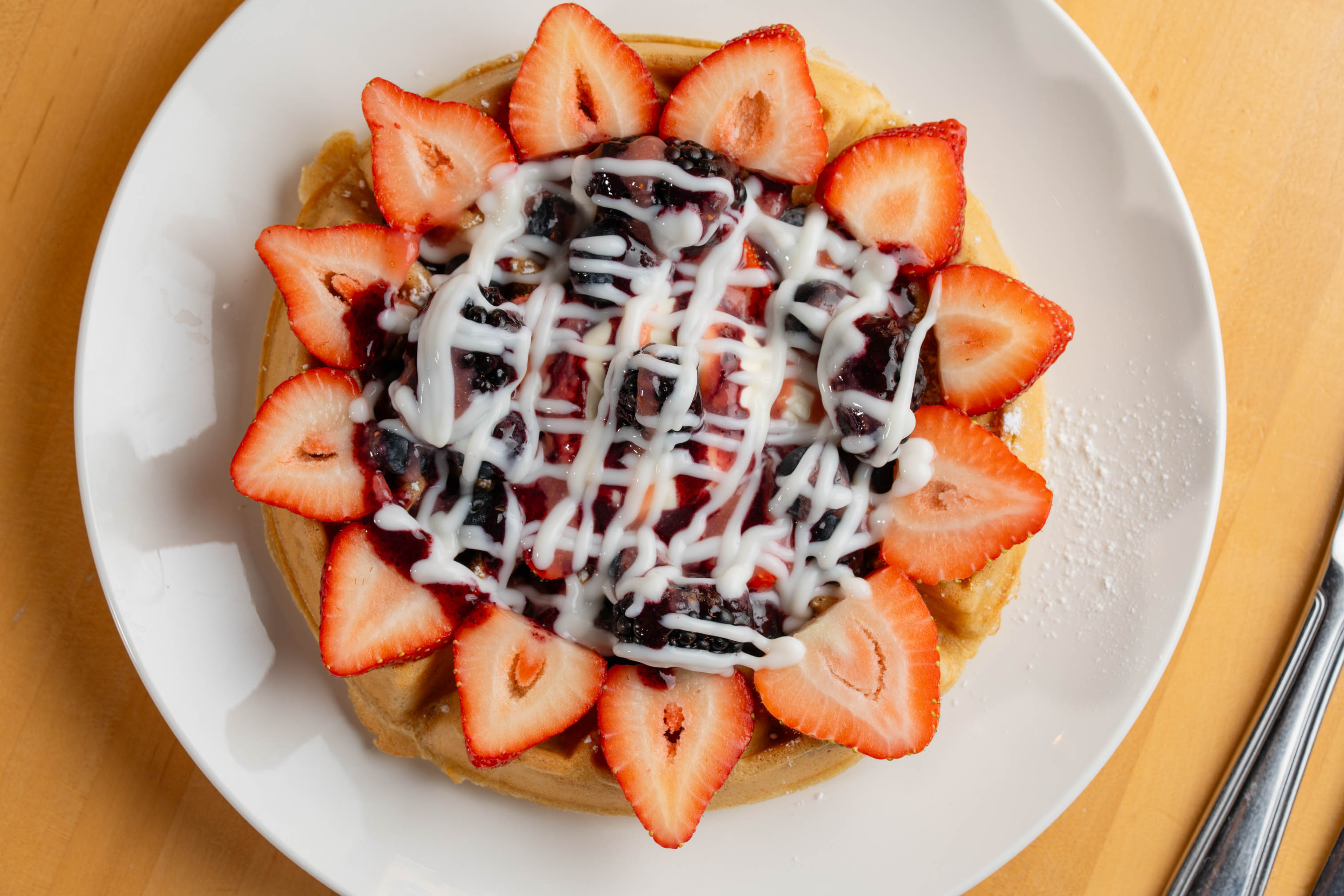 Berry Bliss Waffle, top view