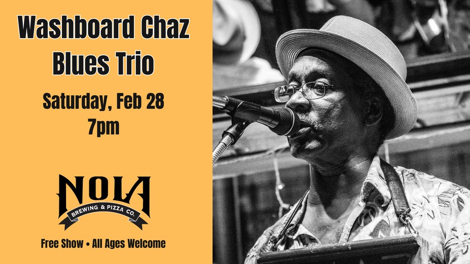 Free Live Music: Washboard Chaz Blues Trio event photo
