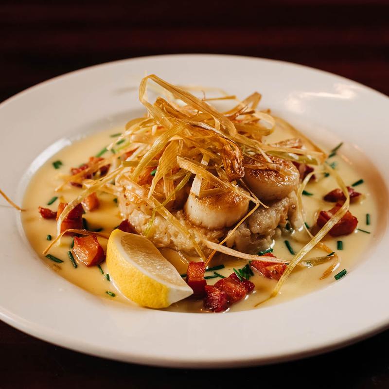 Scallops w/ Crab & Pea Risotto* photo