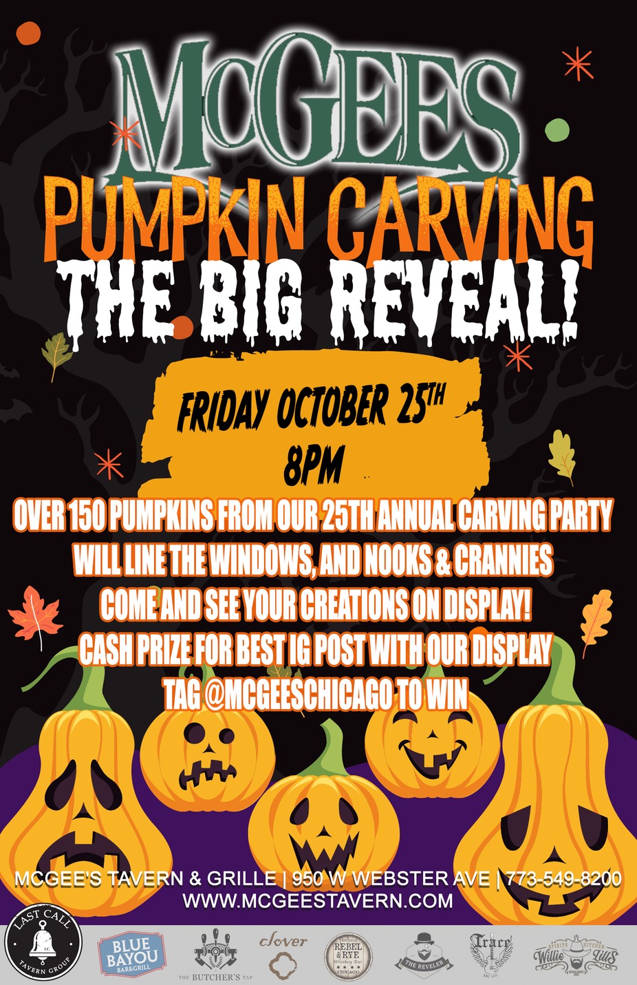 McGee's Pumpkin Carving: The Big Reveal! event photo