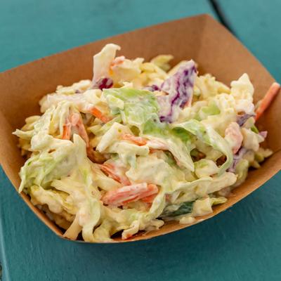 Coleslaw salad side.