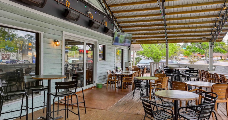 Outdoor covered seating area