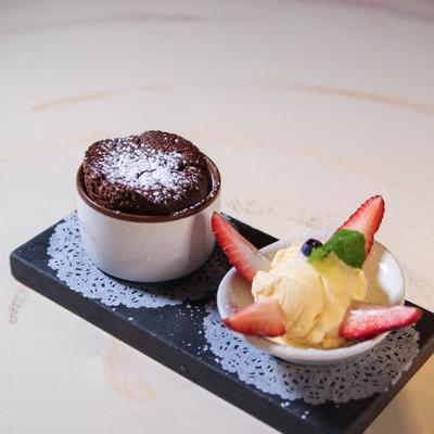 Chocolate Soufflé.