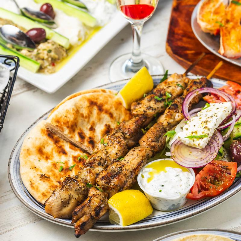 Chicken or Pork Souvlaki Platter photo