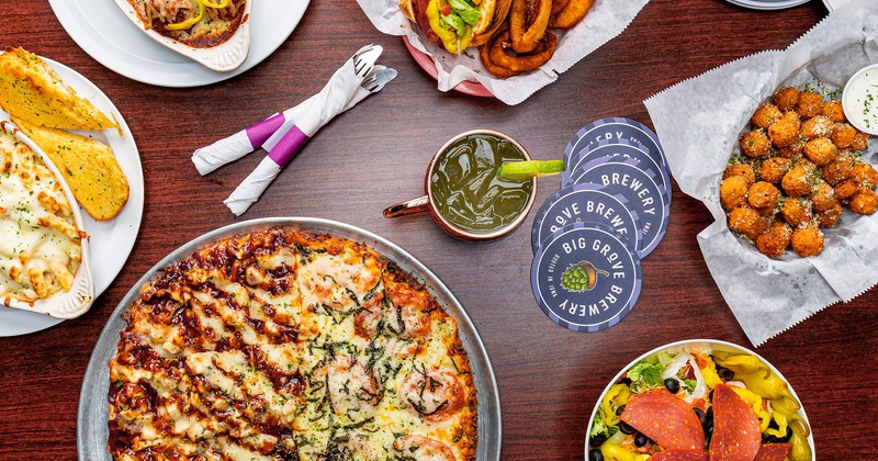 Multiple dish plates, top view