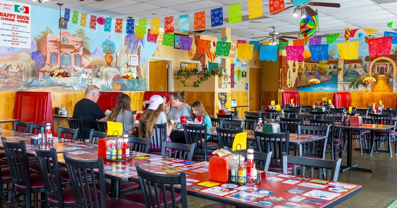 Interior, party, tabls, chairs, decoration, people