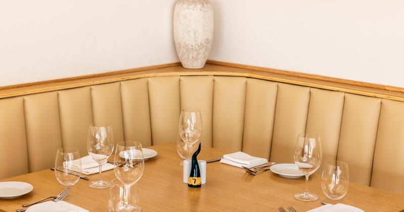 Interior, table ready for guests