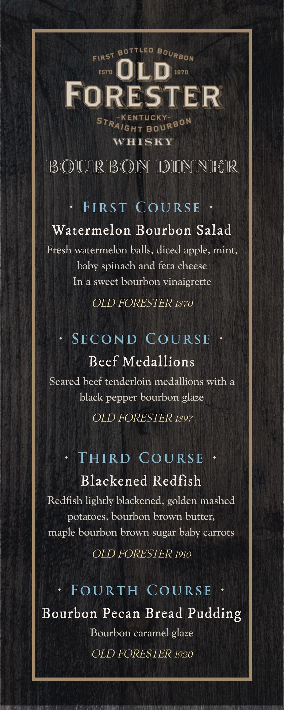 Old Forester Bourbon Dinner event photo
