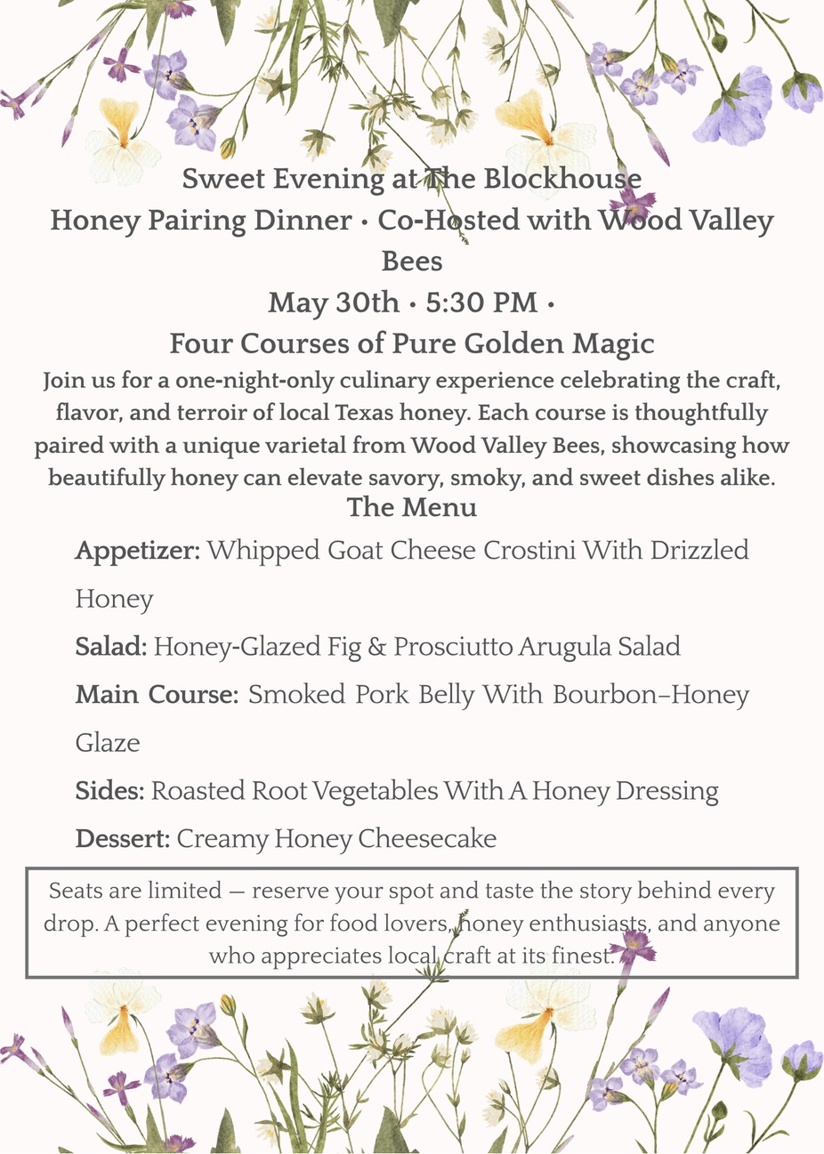 A Golden Hour Celebration - Honey Pairing Dinner event photo