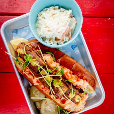 Surf And Turf Roll with Creamy Slaw