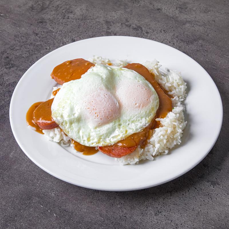 menu item 41 of 111, Grilled Spam Loco Moco