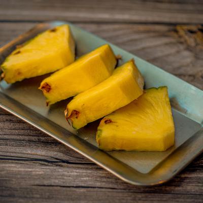 Fresh sliced pineapple.