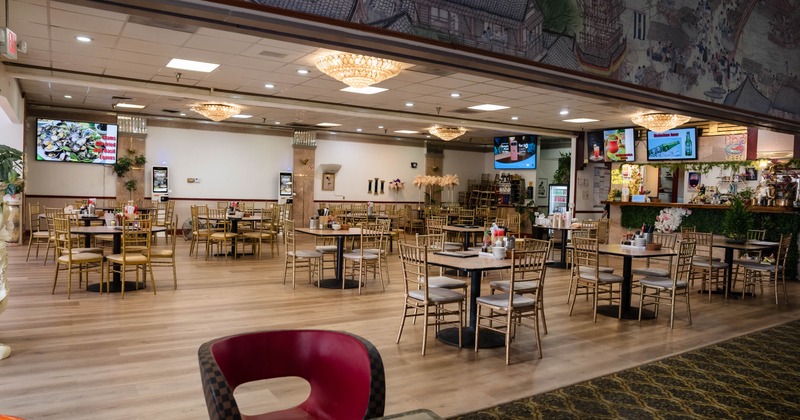 Interior, large seating area