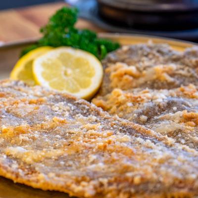 Pan-fried flounder.