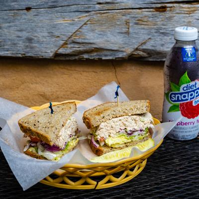 Ruth's Tuna Salad Sandwich and Diet Snapple Raspberry Tea