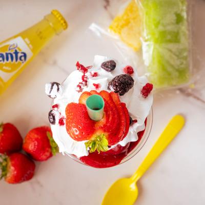 Berry cream dessert.