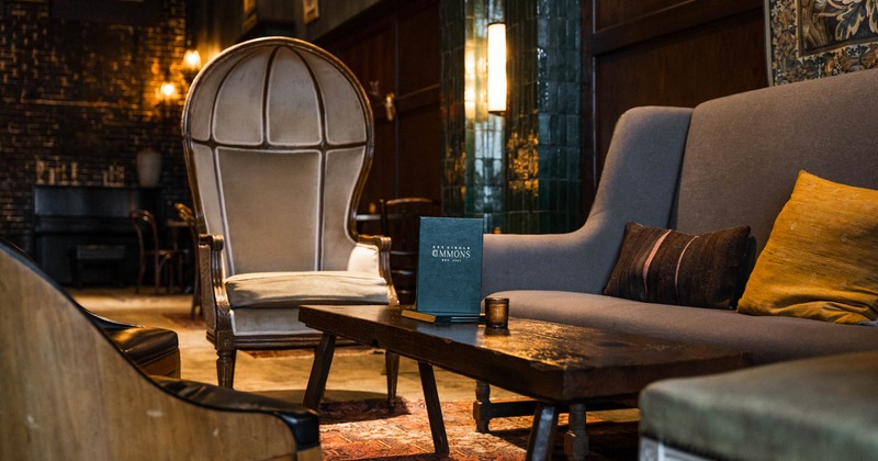 Interior, seating place around table