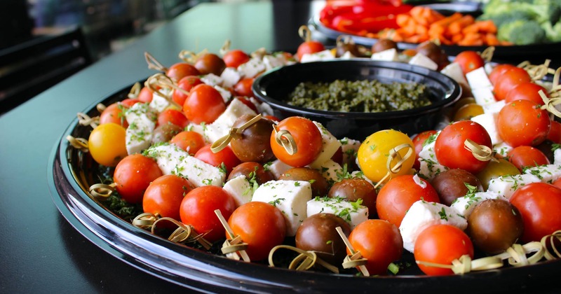 Tray of Caprese skewers