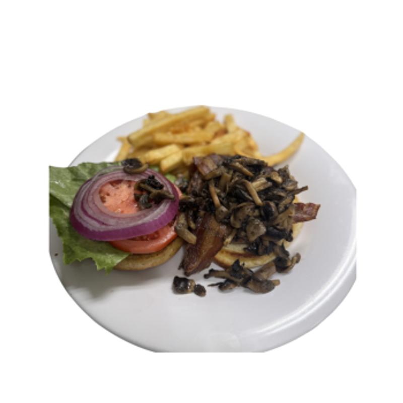 menu item 51 of 57, *Bacon & Mushroom Burger