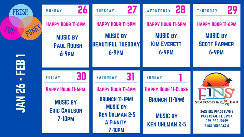 Weekly Event Calendar! event photo