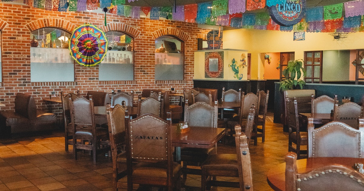 Diner area, tables and chairs