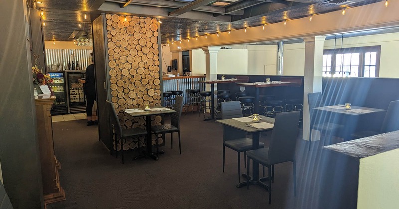 Interior with tables and chairs