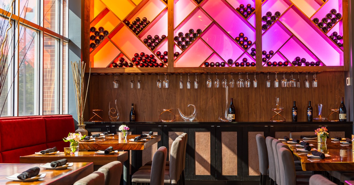 Dining area and wine rack