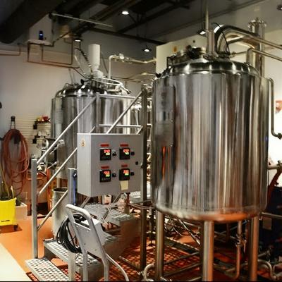 Brewery tanks.