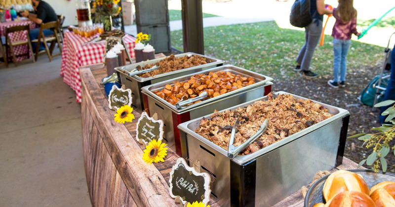 Different dishes served