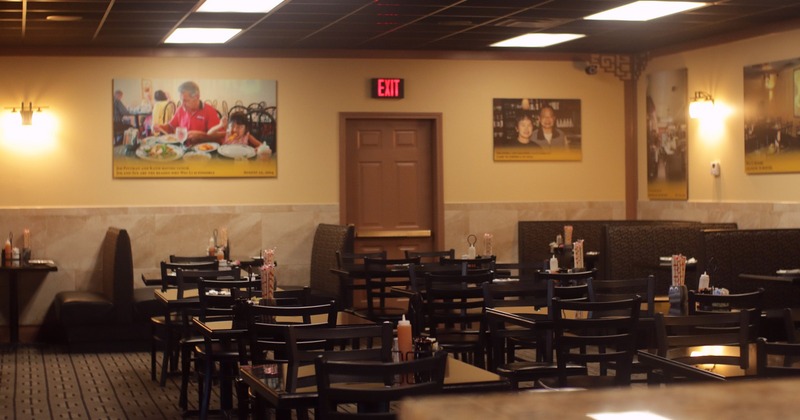 Interior, diner area, wide view