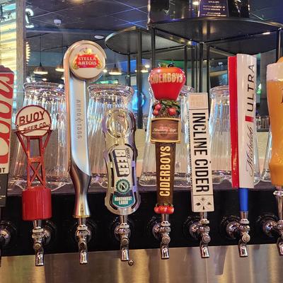 Beer taps.