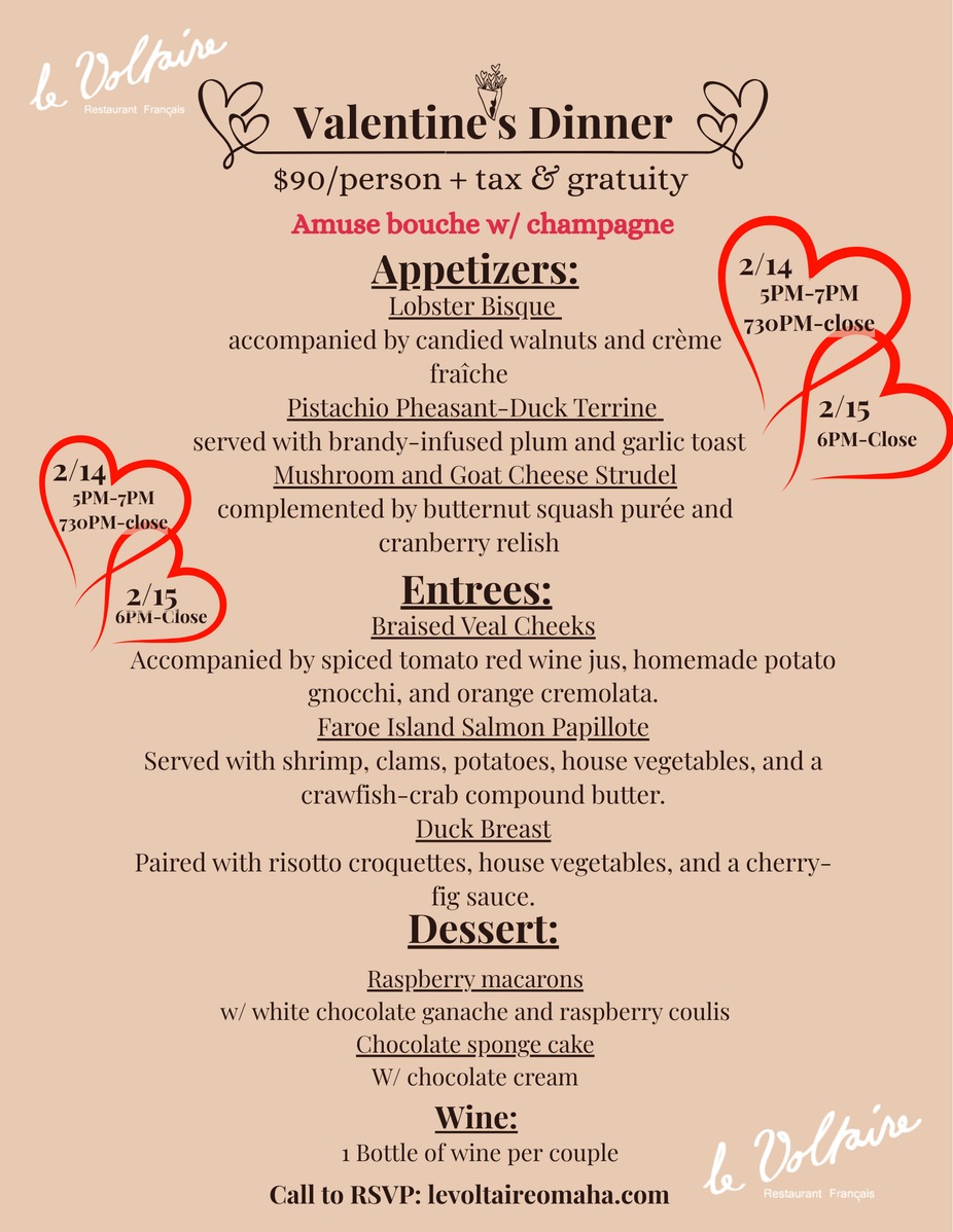 Valentine’s Dinner at Le Voltaire 💕 event photo