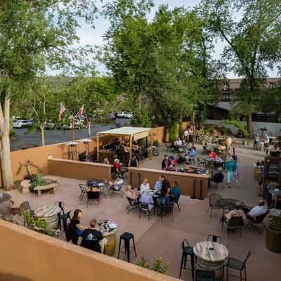 Exterior, patio with guests