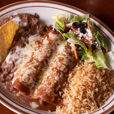 Two cheese enchiladas
