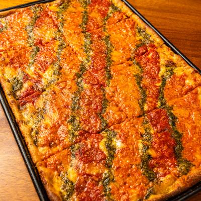 Sicilian pizza.