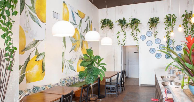 Painted wall decorations, interior