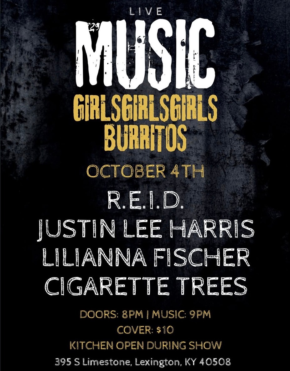 R.E.I.D., Justin Lee Harris, Lilianna Fischer, Cigarette Trees LIVE event photo