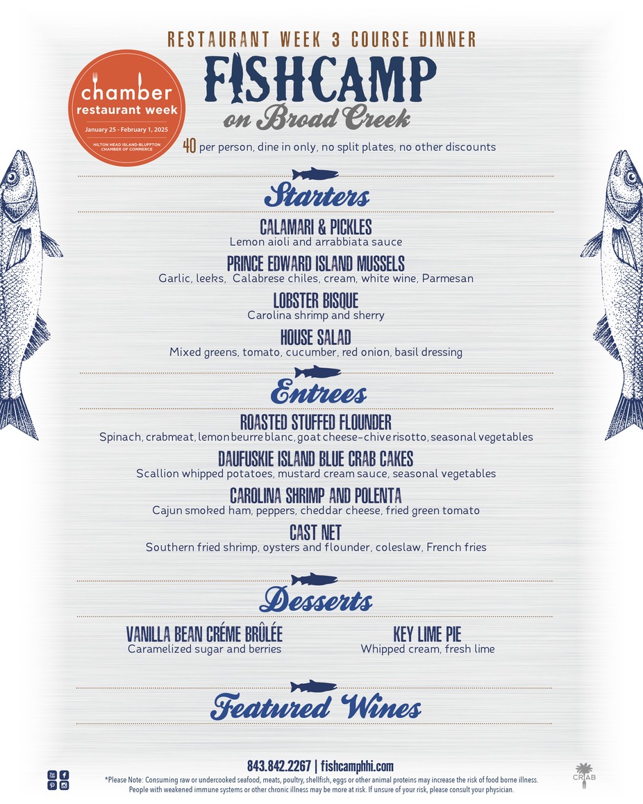 Fishcamp on Broad Creek Restaurant Week event photo