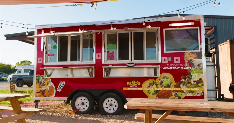 Food truck, food pick up window