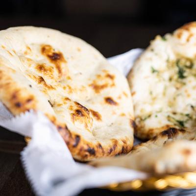 Naan flatbread, closeup