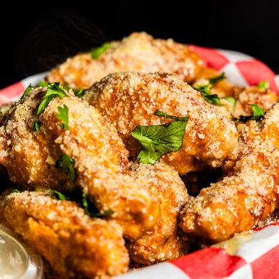 Garlic Parmesan chicken wings.