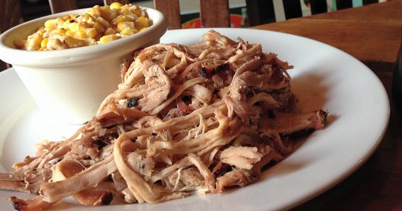 Pulled pork and grilled cream corn