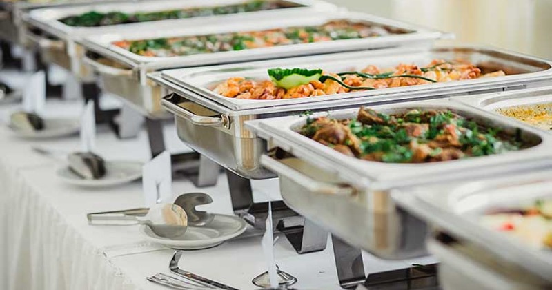 Buffet food trays