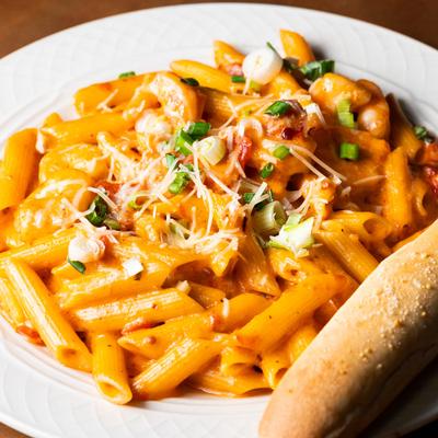 pasta dishes served at local sports bar.