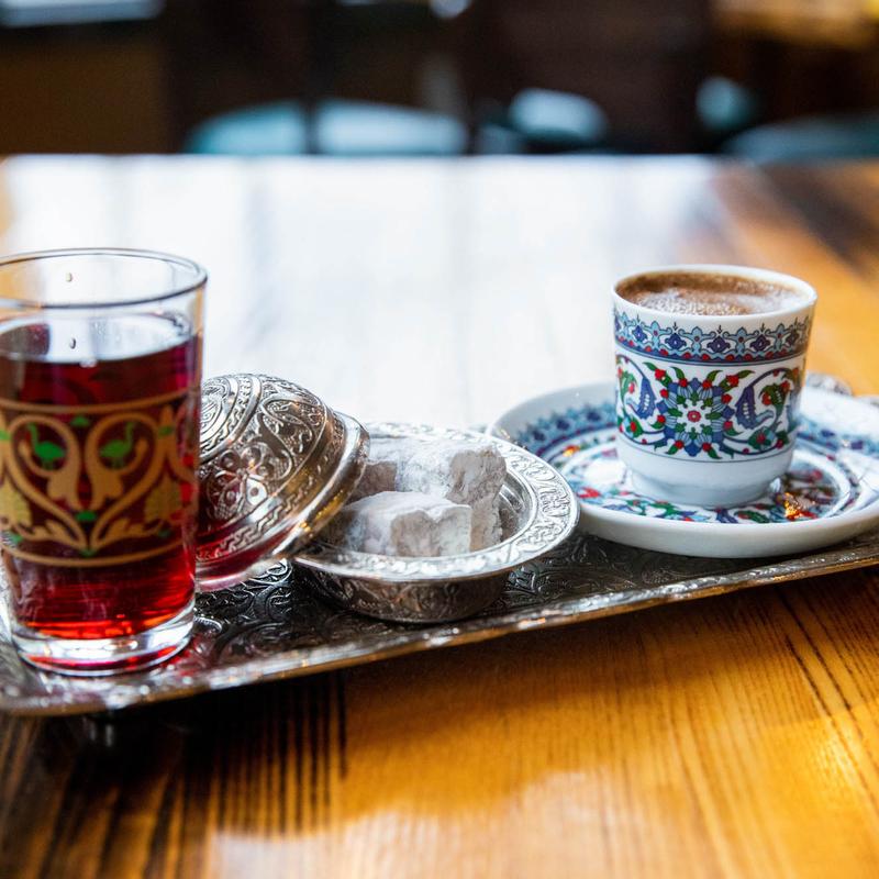 Turkish Coffee with Turkish Delights photo