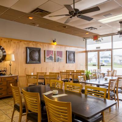 Interior, dining area.