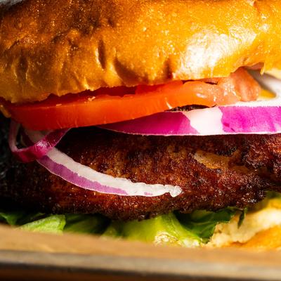 A closeup on the chicken sandwich