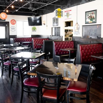 Interior - seating area - tables ready for guests